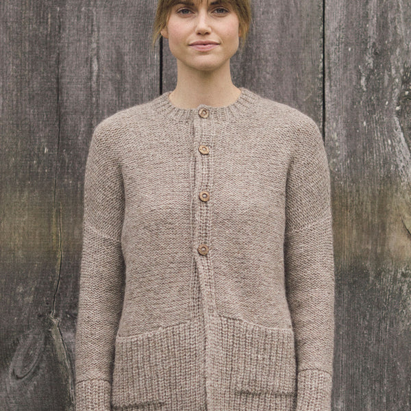 の*ん様 Openwork Pattern Knitted Cardigan m Walnut Cardigan Knitting Pattern by Pam Allen – Quince & Co.