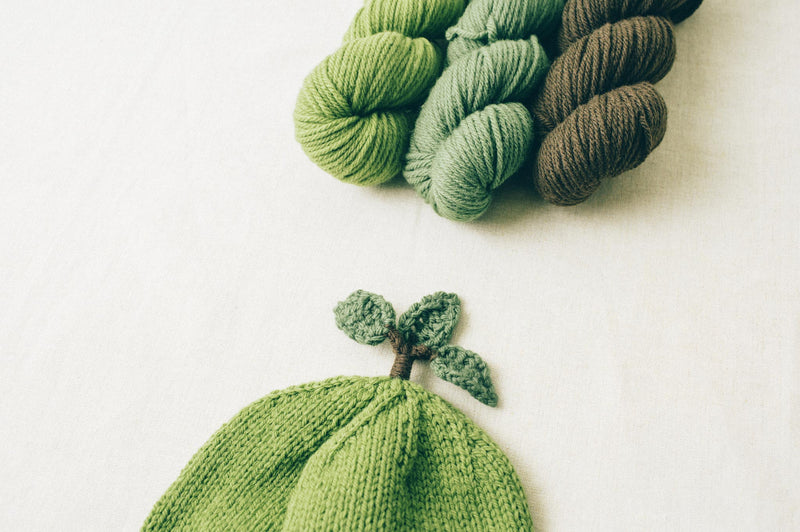 leaf-top baby hat