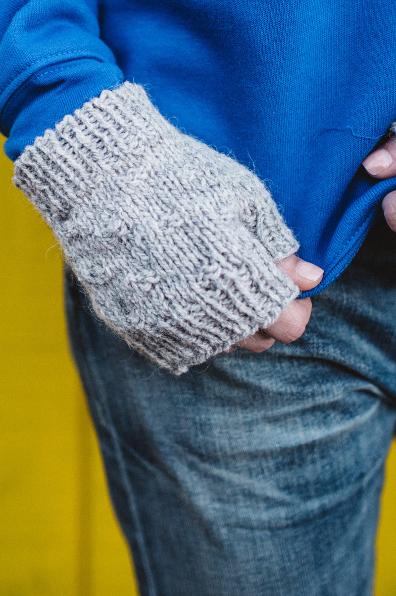 textured hat and mitts