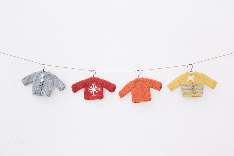 tiny sweater ornaments