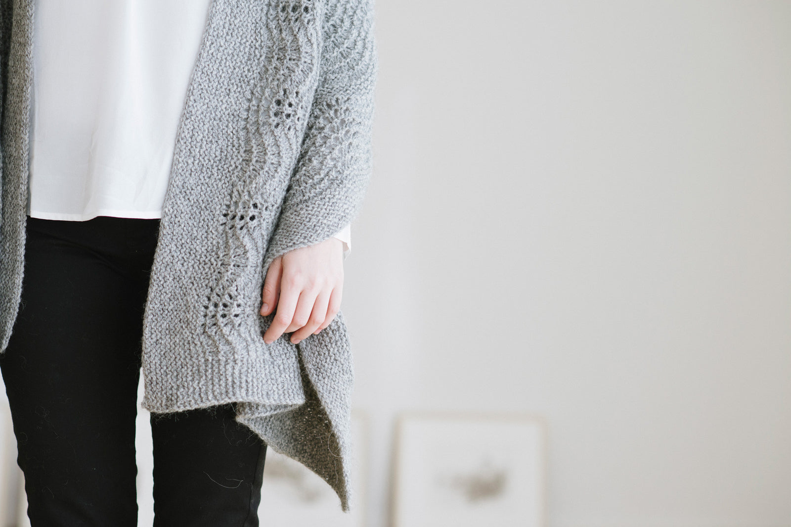 waves in lace wrap knitting pattern – Quince & Co.